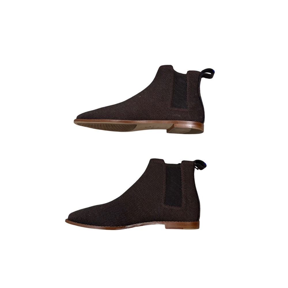 Rothys The Merino Wool Boot Cocoa Brown Knit Ankle Boots Womens Size 6 - Picture 3 of 5